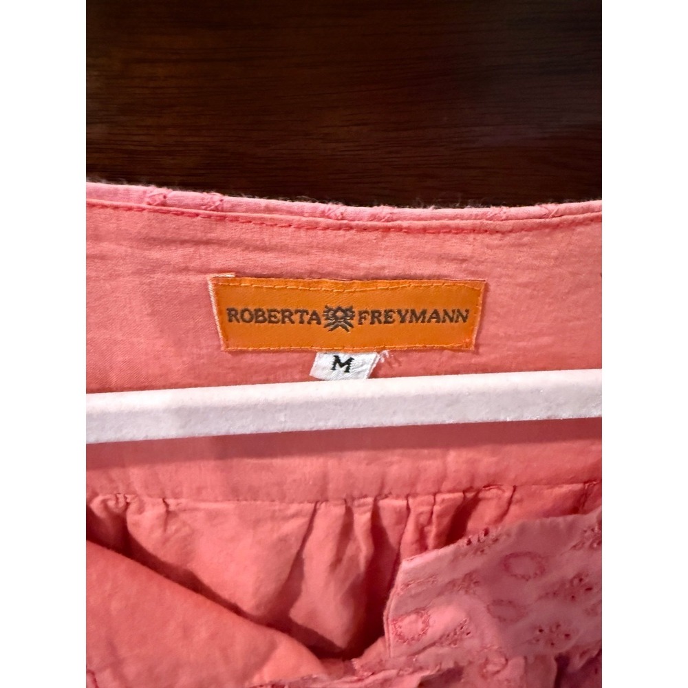 Roberta Freyman Eyelet Dress Coral - Picture 2 of 3